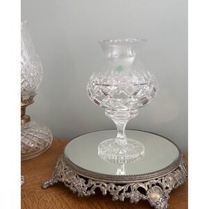 Galway Crystal Hurricane Candle Cut Crystal Pedestal Hurricane Ireland READ